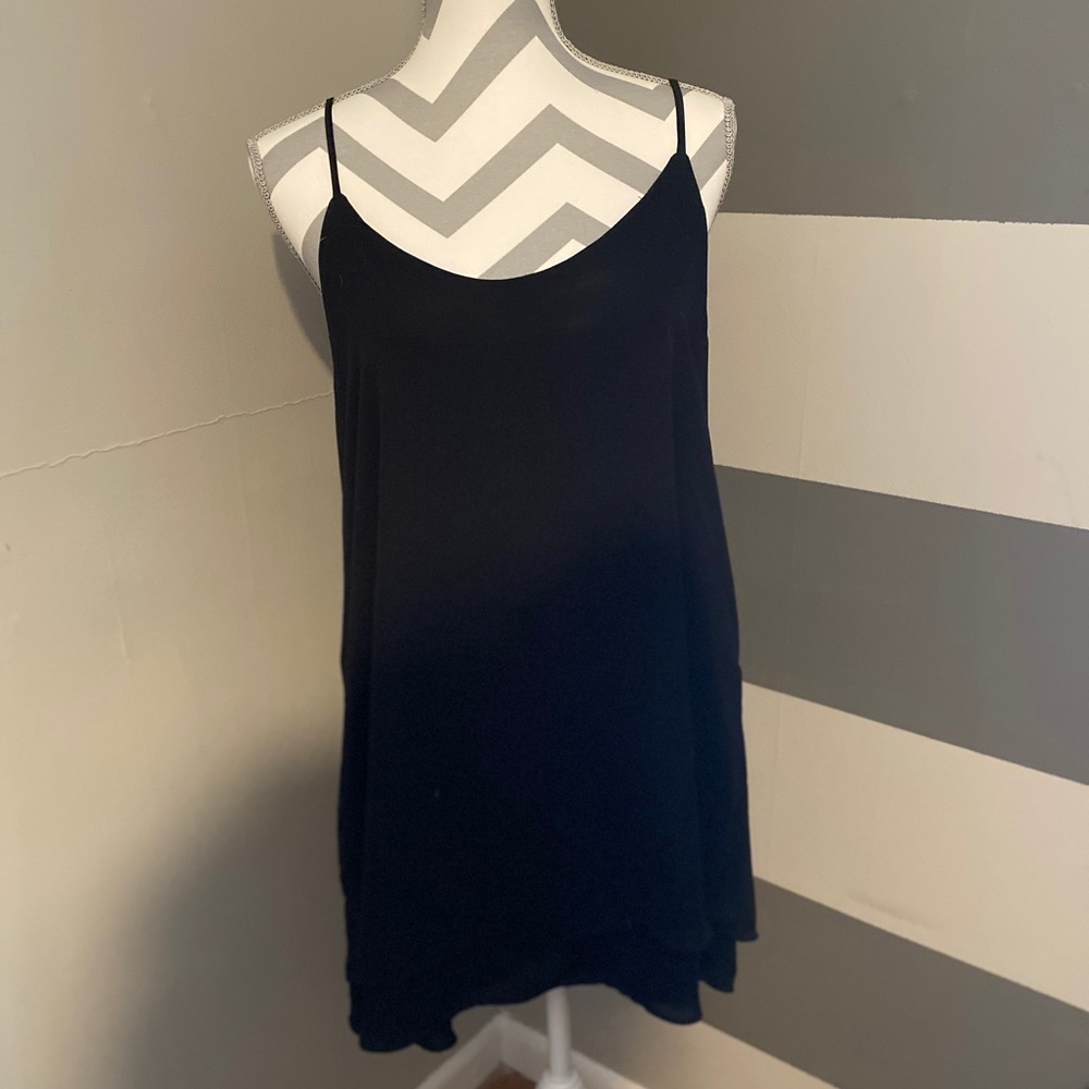 Black slip dress